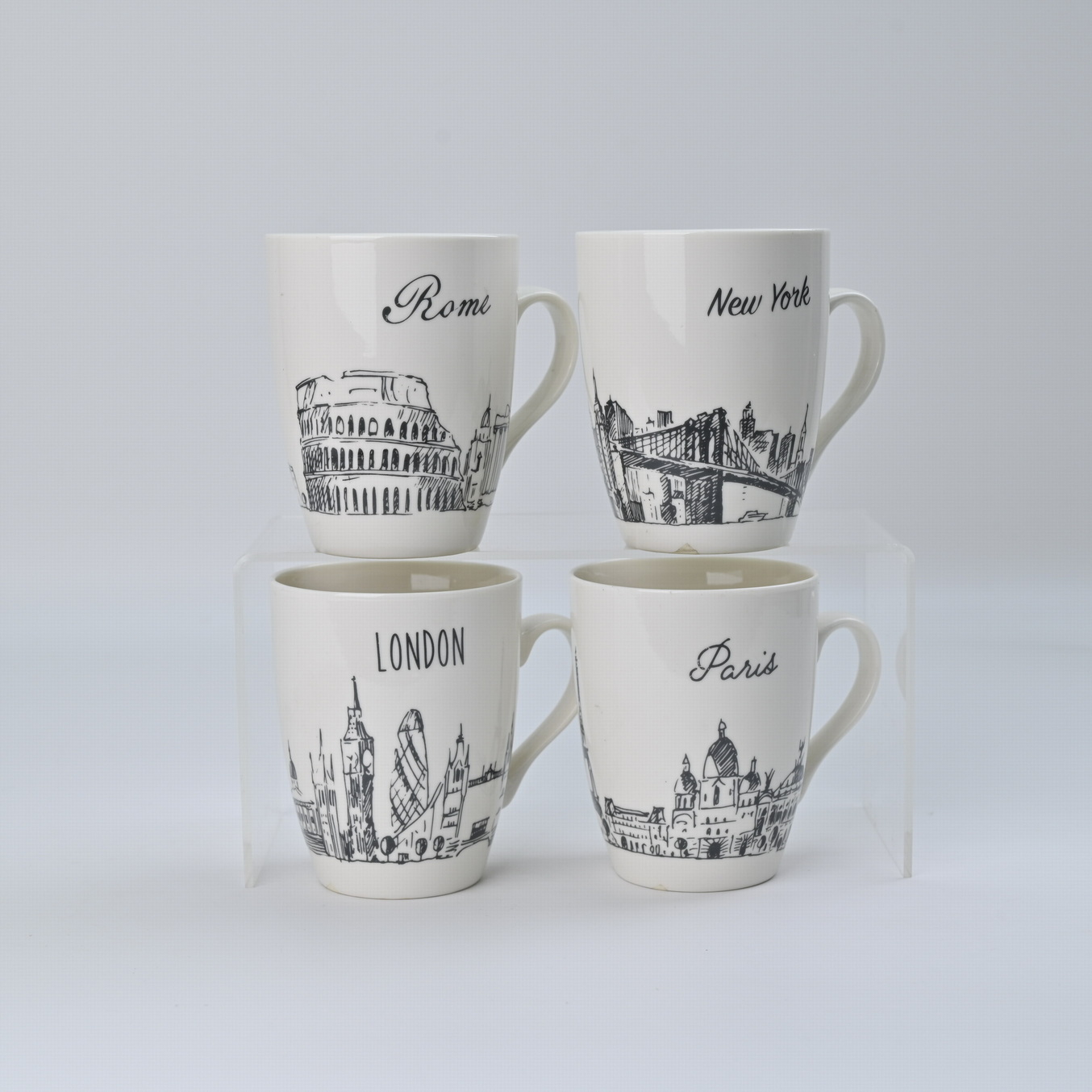New Bone China Mug with City Design
