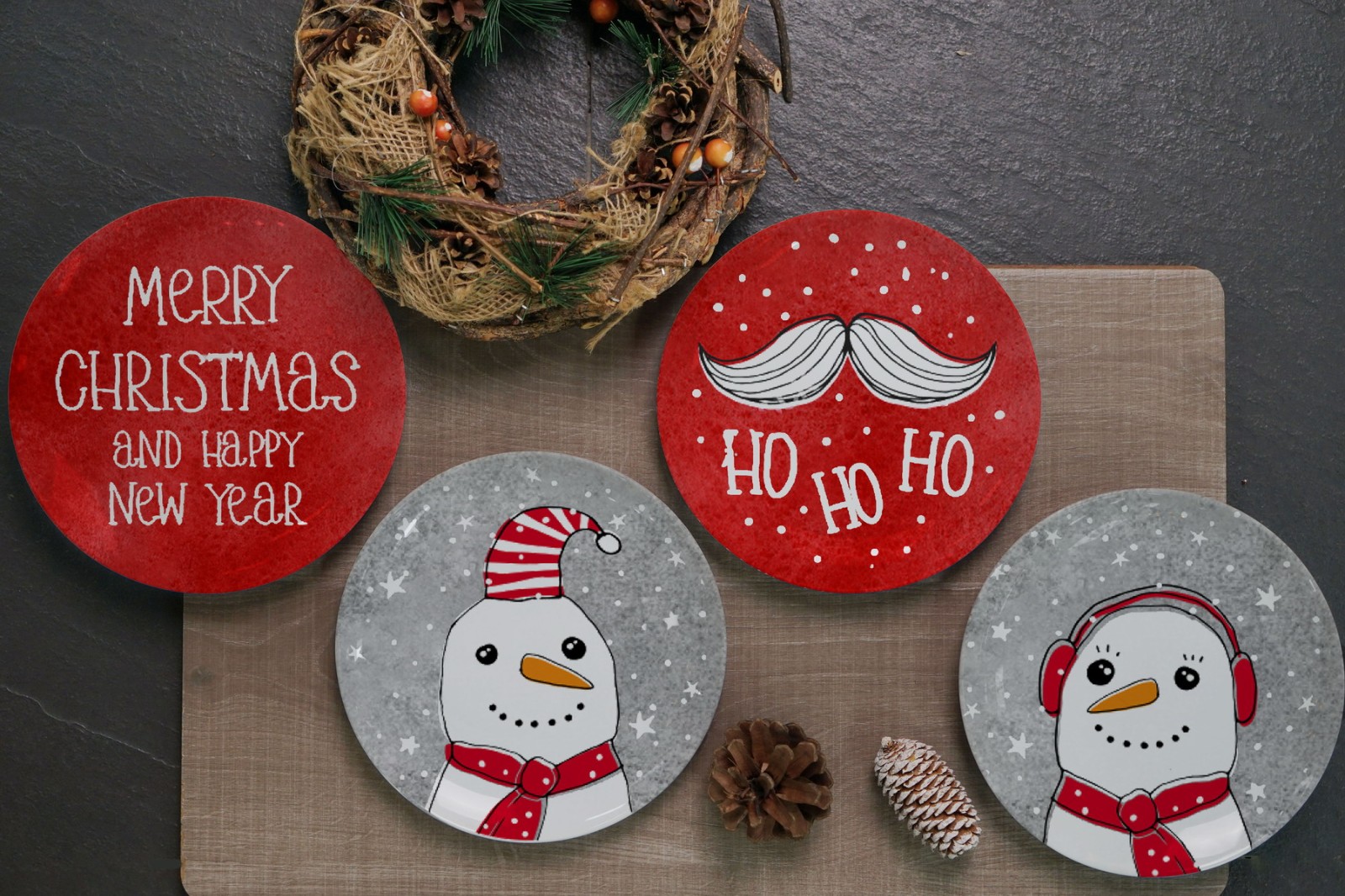 New Bone China Dinnerware Set with Christmas Design