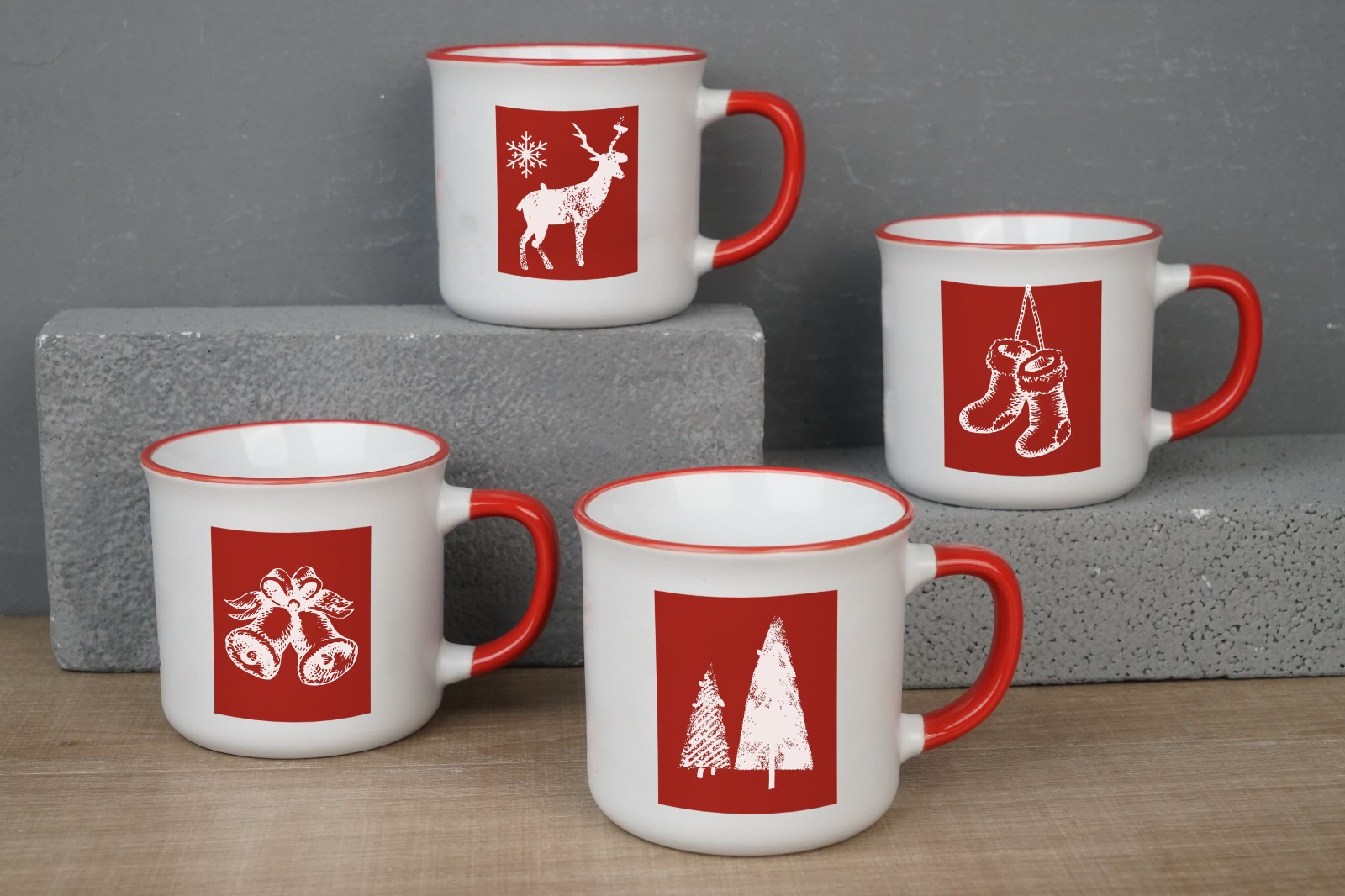New Bone China Mug with XMAS Design B3369