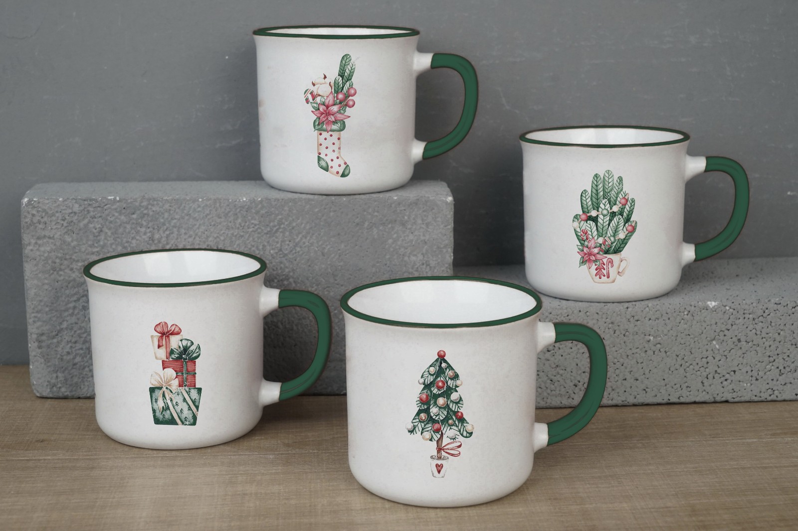 New Bone China Mug with XMAS Design B3369