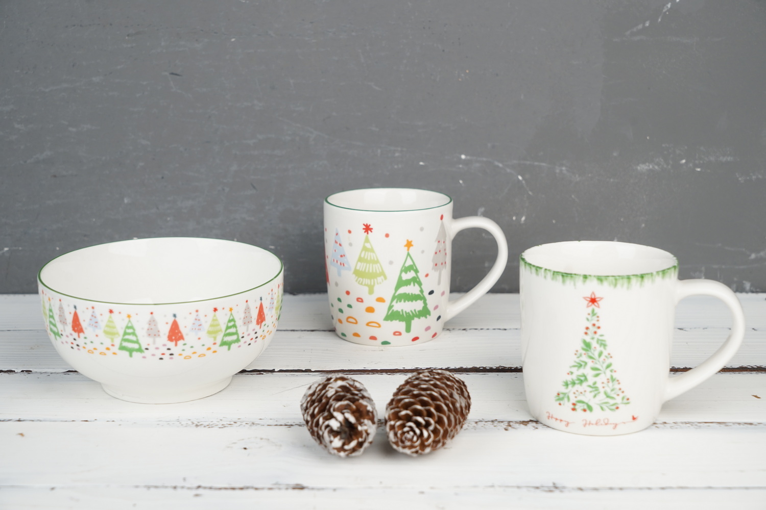 New Bone China Dinnerware Set with Christmas Design