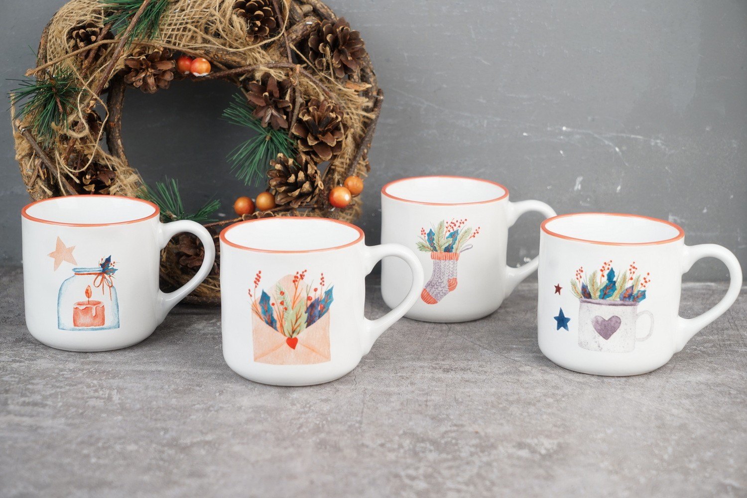 Stoneware Mug with Xmas Design