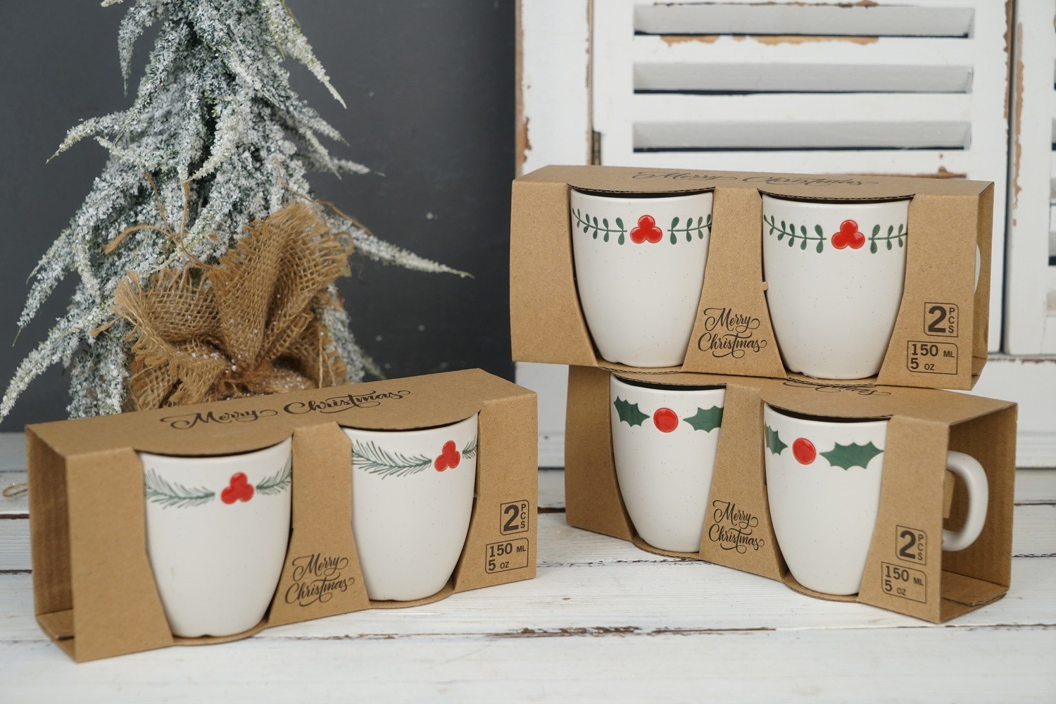 Stoneware Dinnerware Set with Engraved Christmas Star BH892