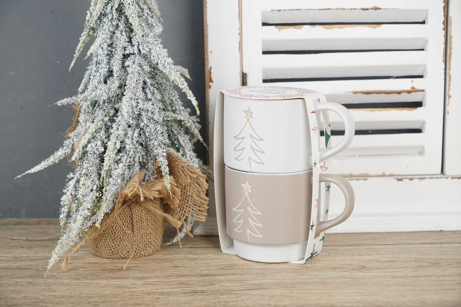 Stoneware Dinnerware Set Engraved Christmas Deer LS145