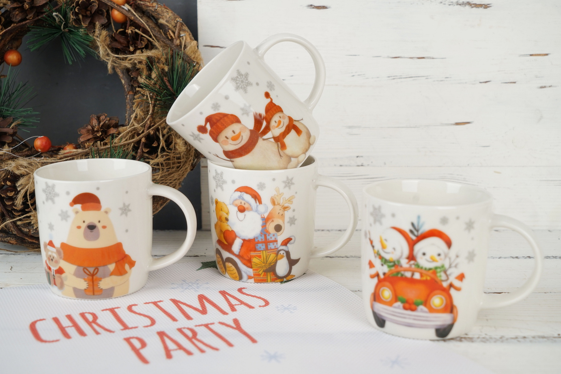 New Bone China Mug with Christmas Design 7920Y