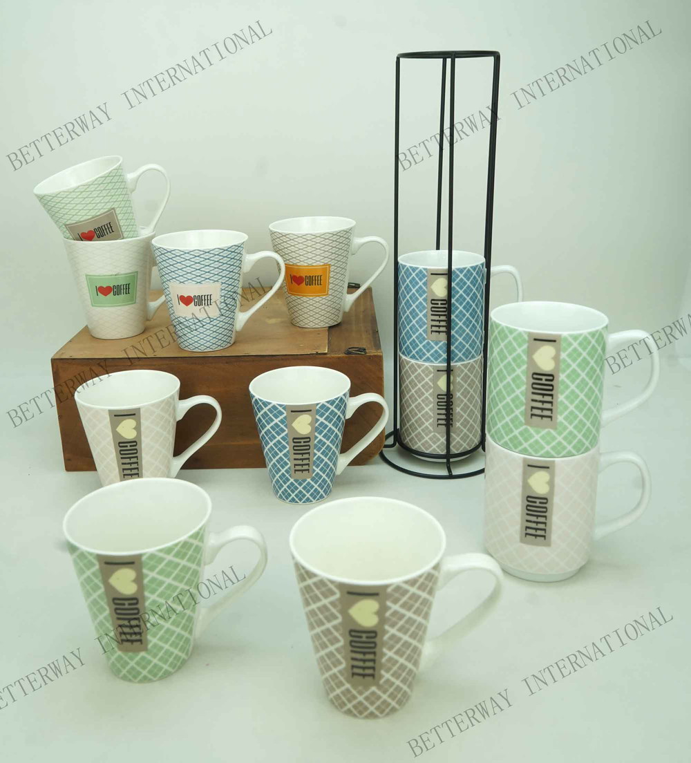 New Bone China Mug with Coffee Design