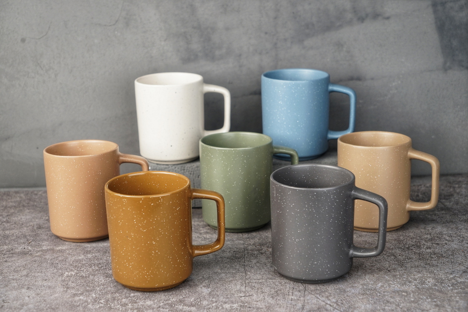 Stoneware Coffee Tea Mug Set Popular Color BH736