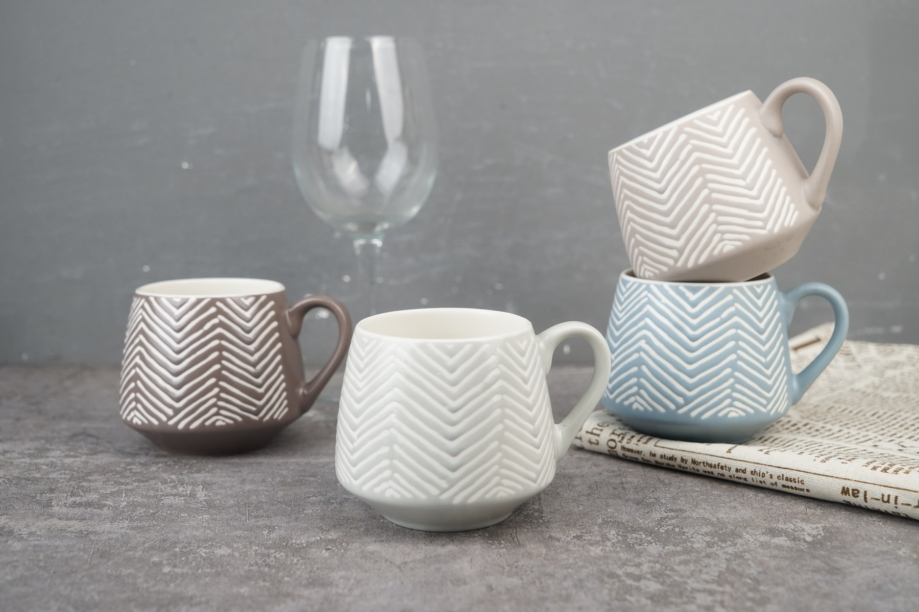 New Bone China Coffee Mug Set HS0037