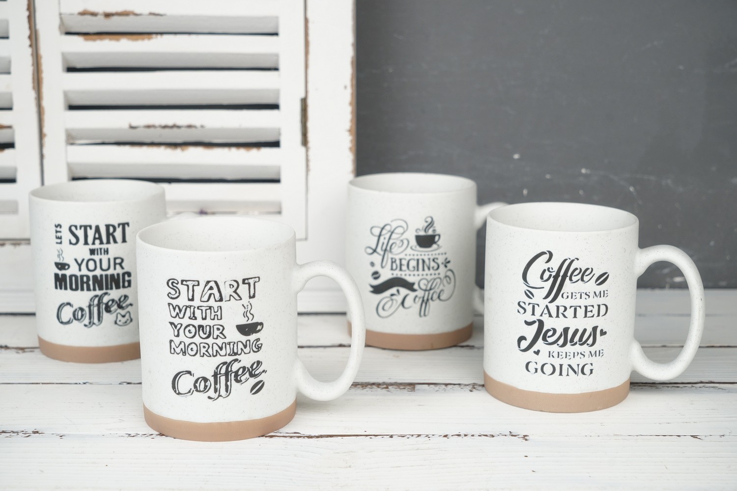 New Bone China Mug Engraved Pattern RX0330-3