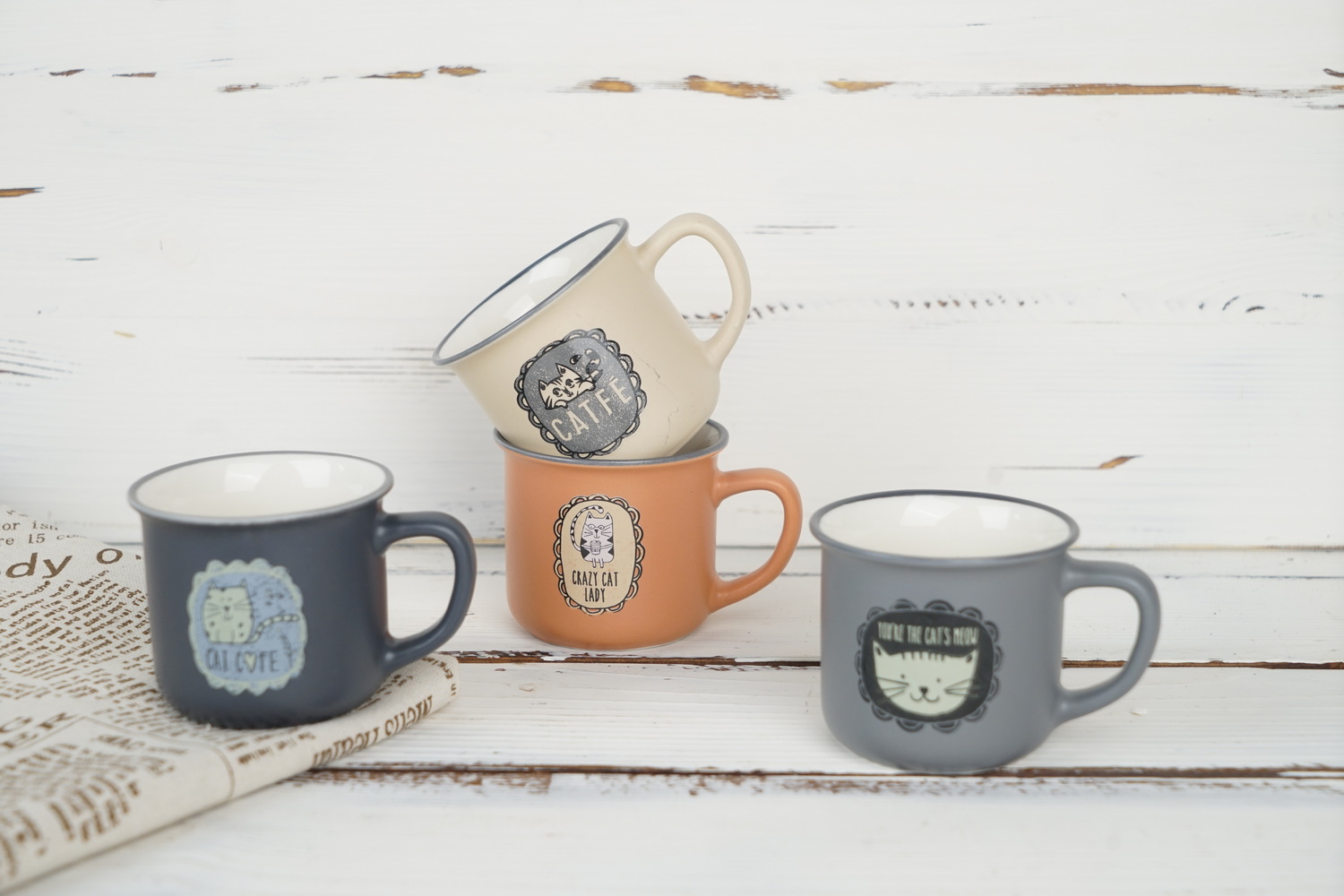 New Bone China Mug with CAT Design RX0336