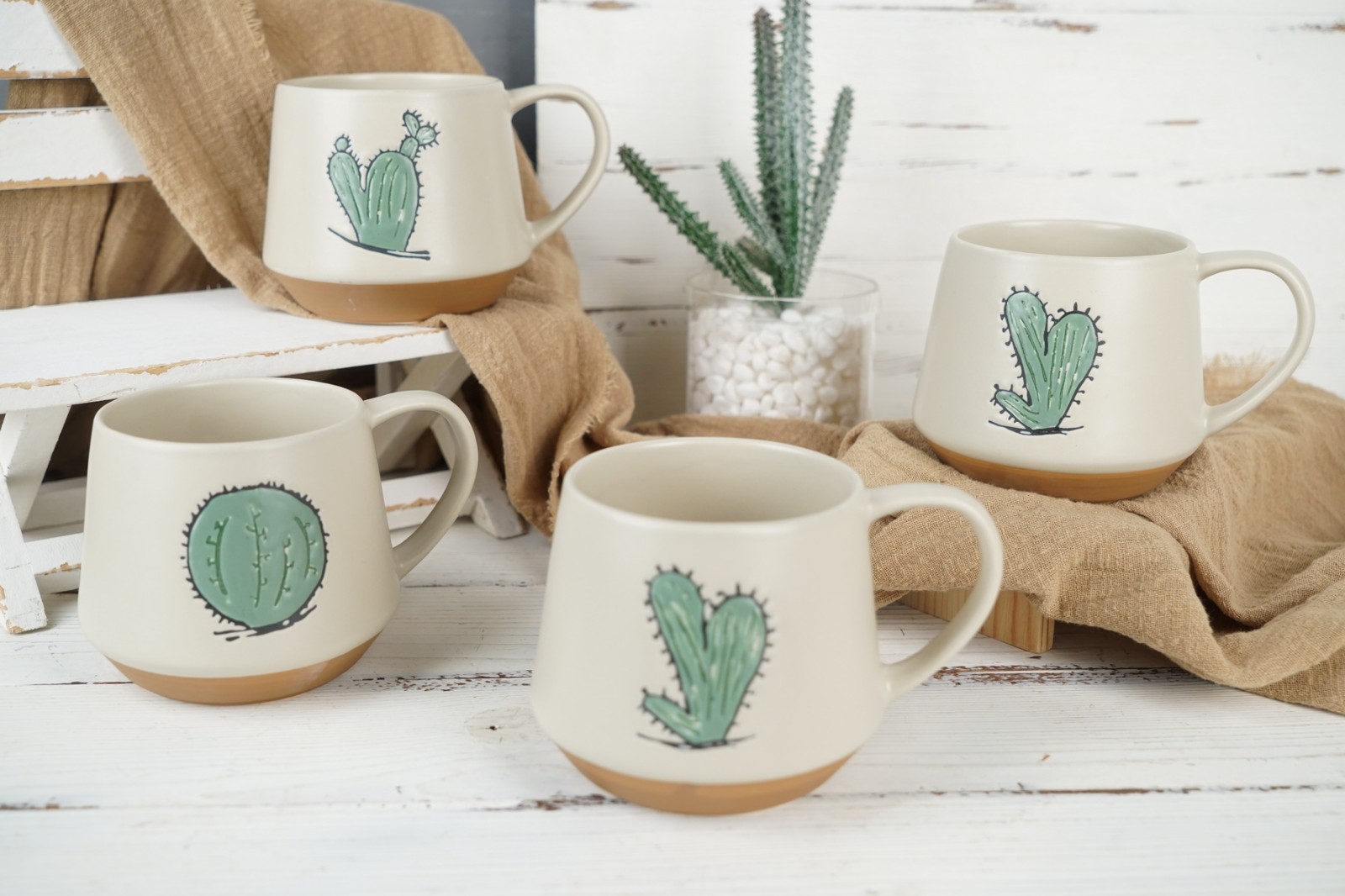 New Bone China Mug with CACTUS Design TX047