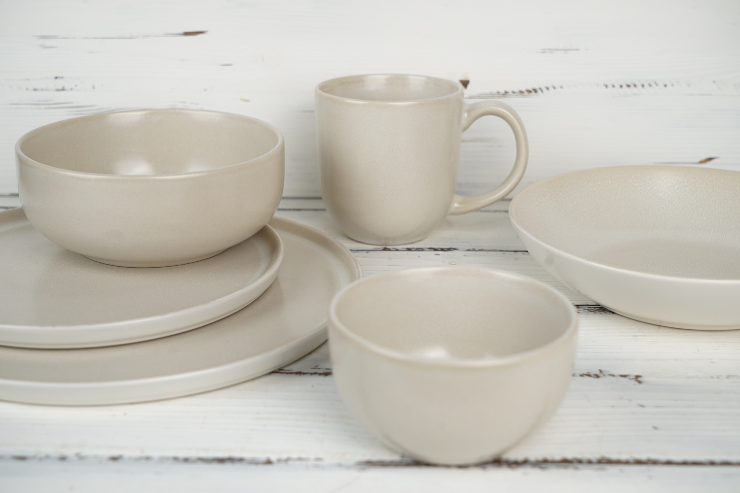 Stoneware Dinnerware Set Reactive Glaze QX700