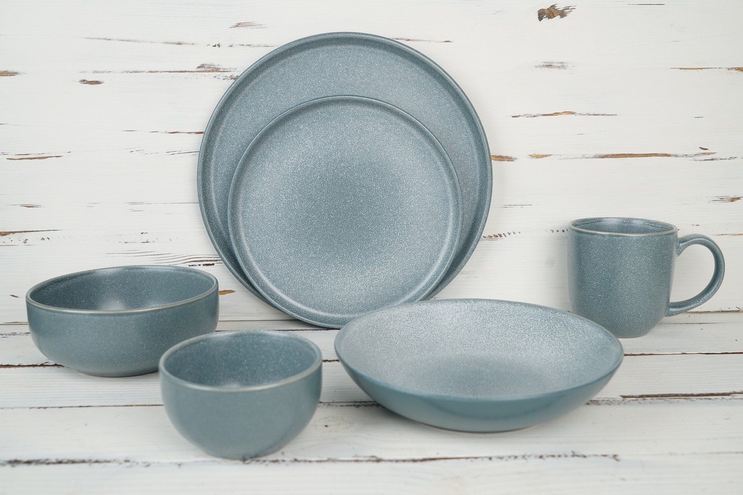 Stoneware Dinnerware Set Reactive Glaze QX700