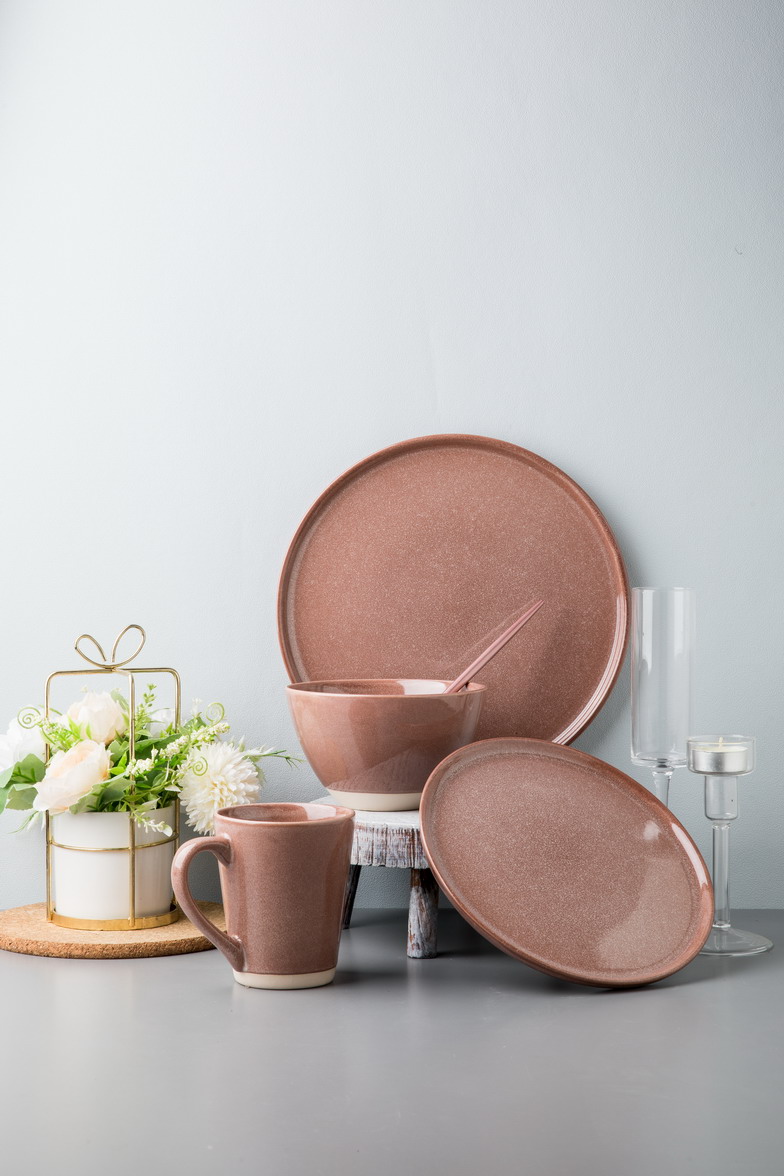 Stoneware Reactive Glaze Dinnerware Set QX680