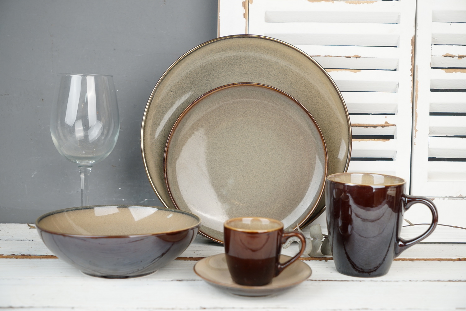 Stoneware Reactive Glaze Dinnerware Set BH532