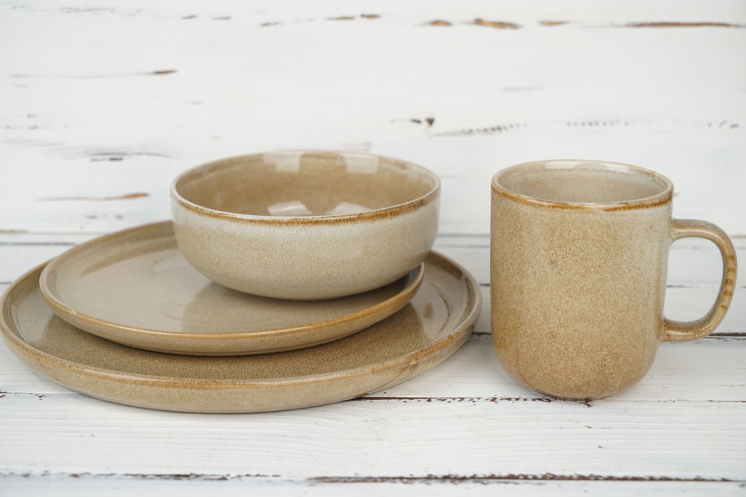 Stoneware Reactive Glaze Dinnerware Set European Popular LS059