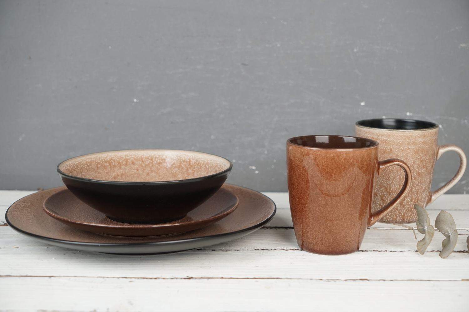 Stoneware Reactive Glaze Dinnerware Set QX511