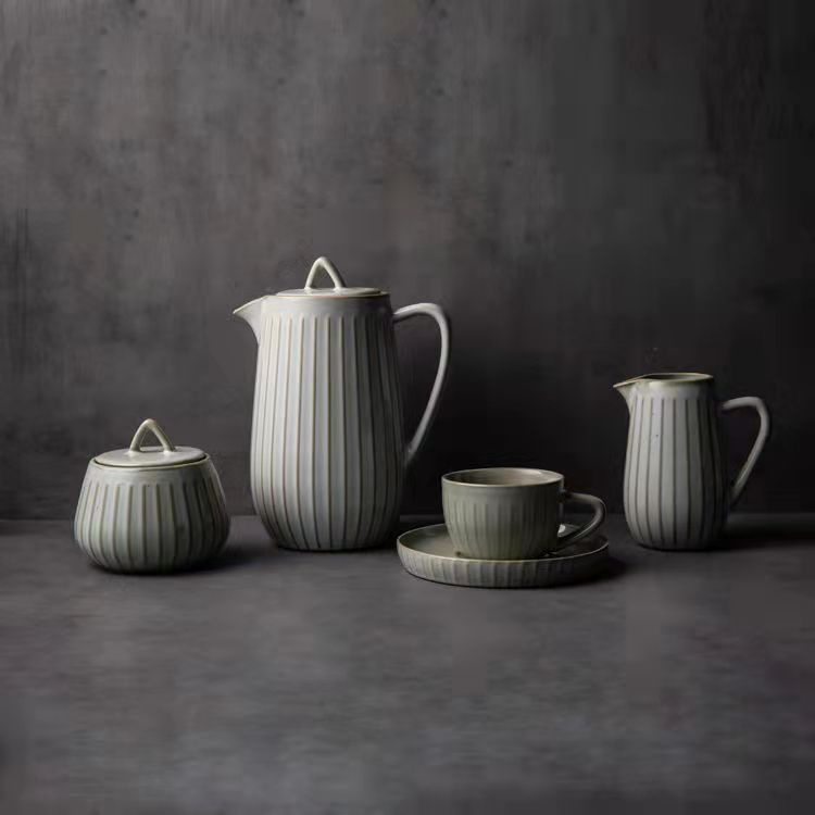 Stoneware Reactive Glaze Sugar Pot Milk Jar Water Pot