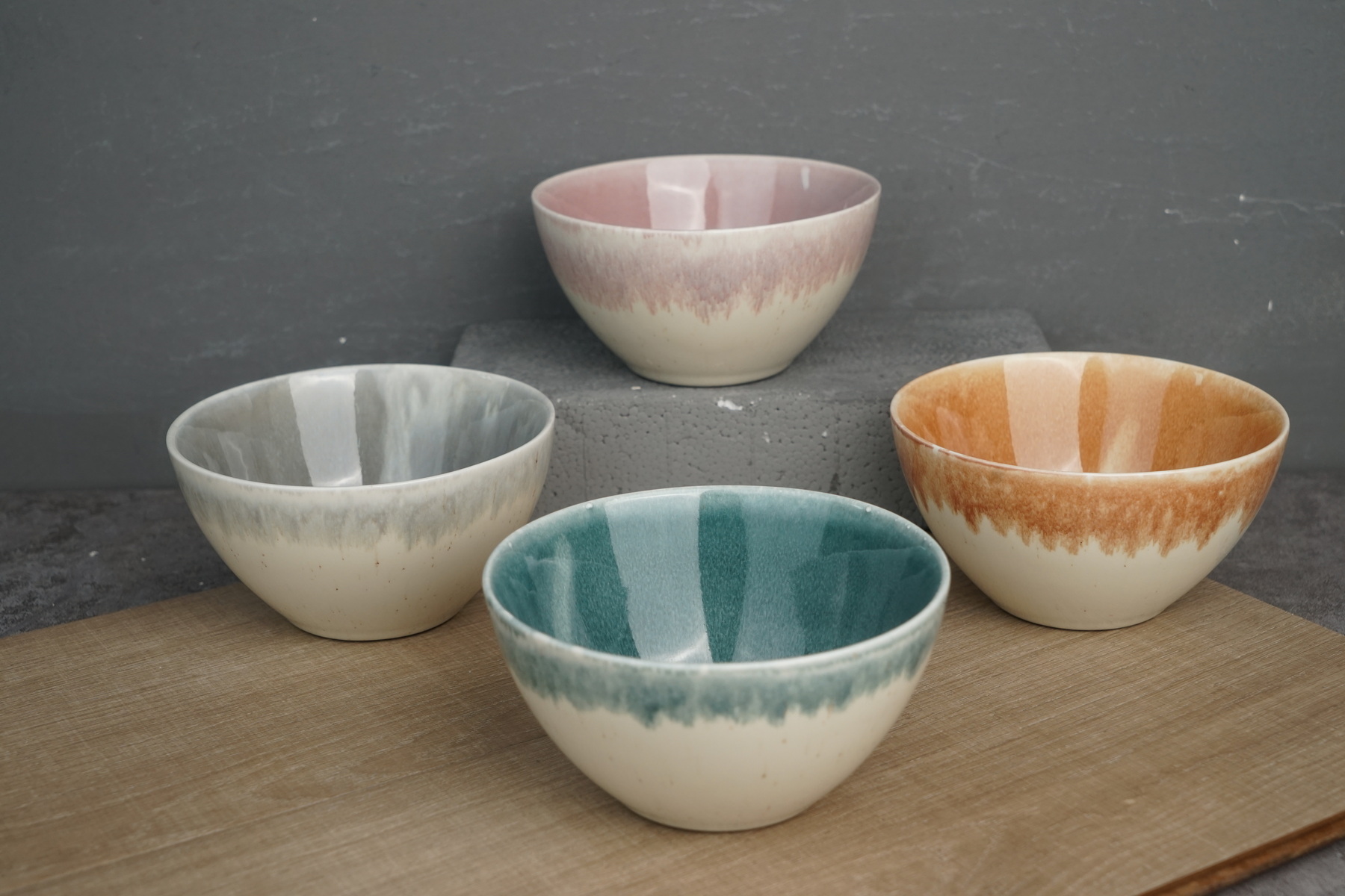 New Bone China Bowl Set Reactive Glaze YH046