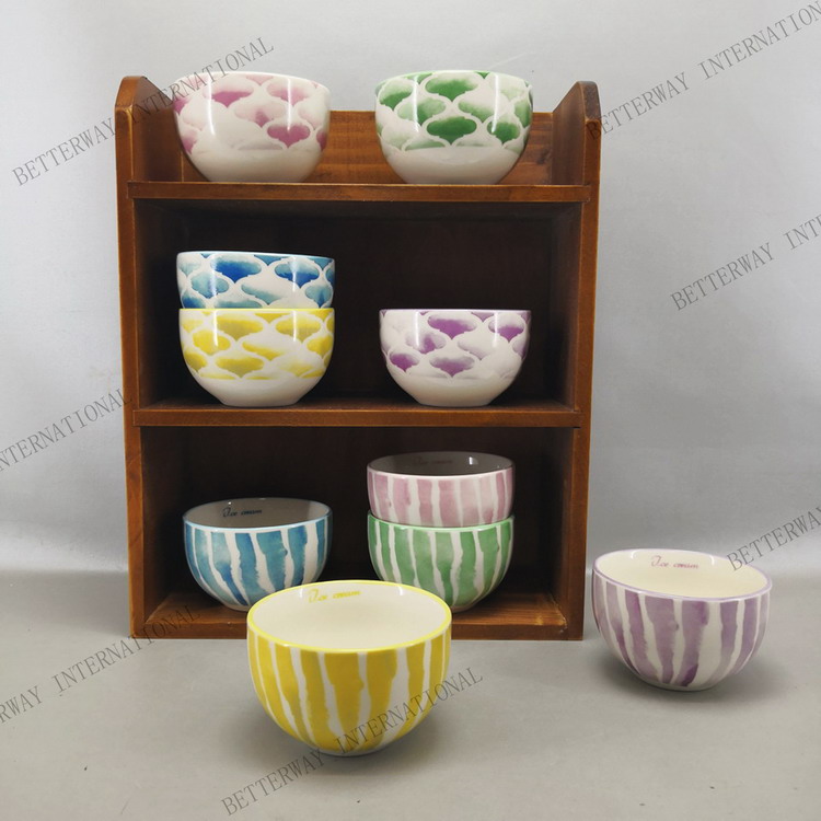 New Bone China Ice Cream Bowl with Design