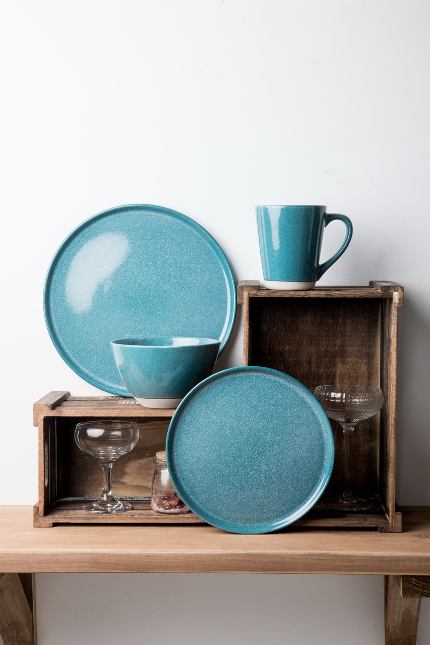 Stoneware Reactive Glaze Dinnerware Set QX680