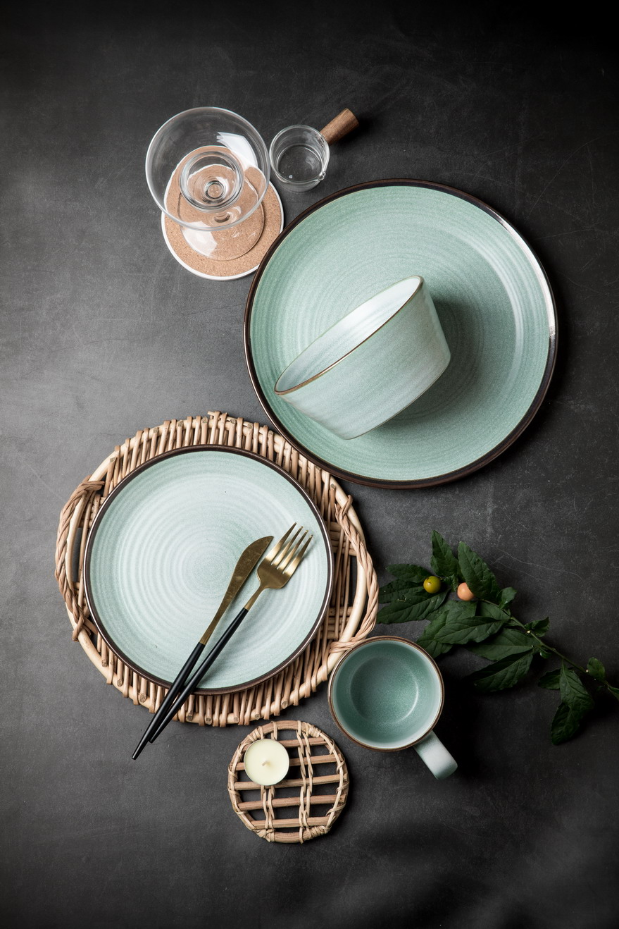 Stoneware Reactive Glaze Dinnerware Set QX