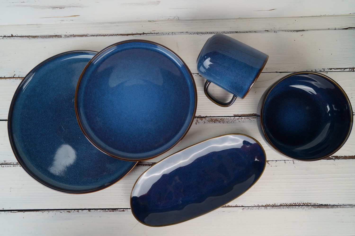 Stoneware Reactive Glaze Dinnerware Set European Popular LS059