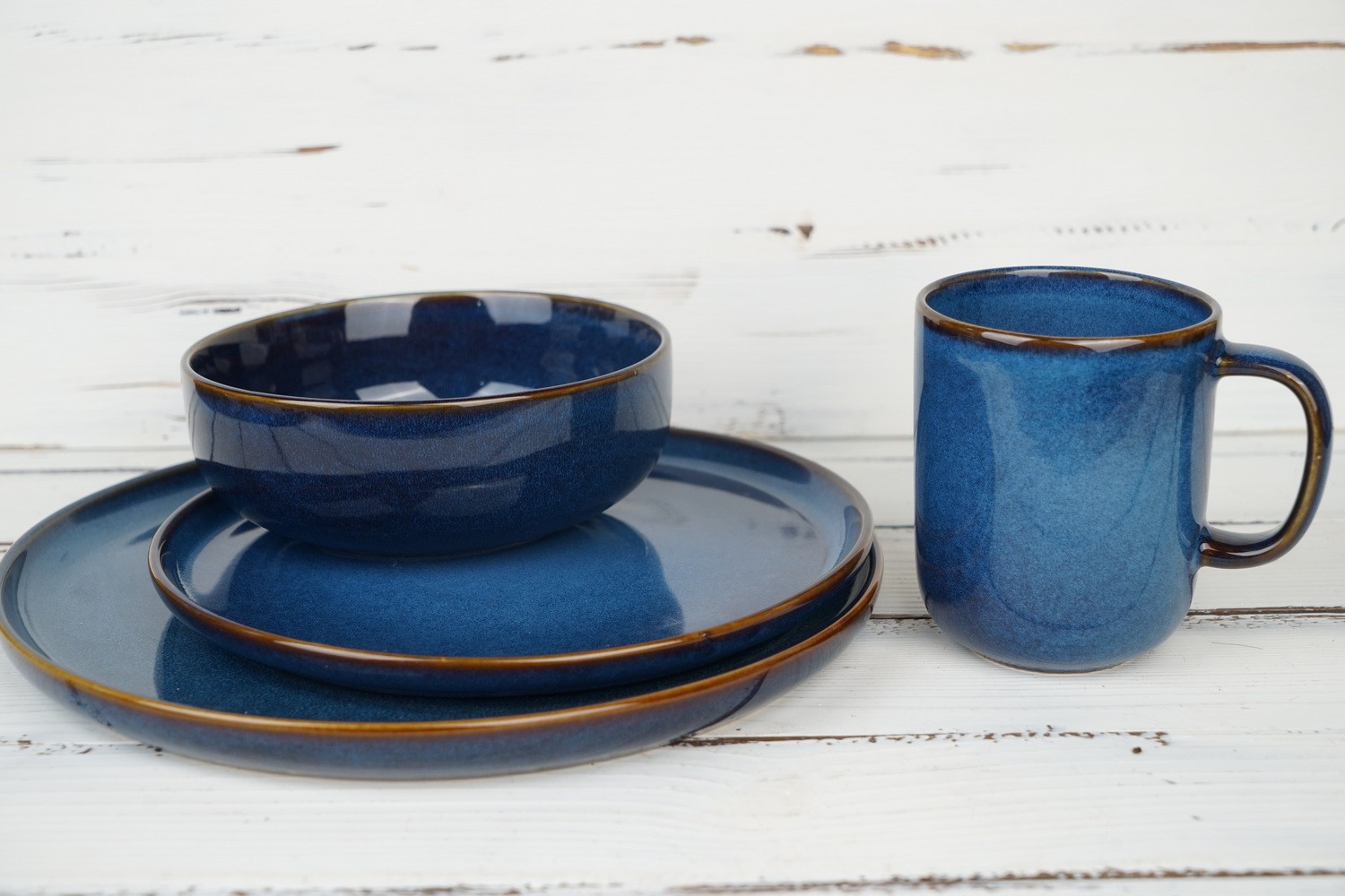 Stoneware Reactive Glaze Dinnerware Set European Popular LS059