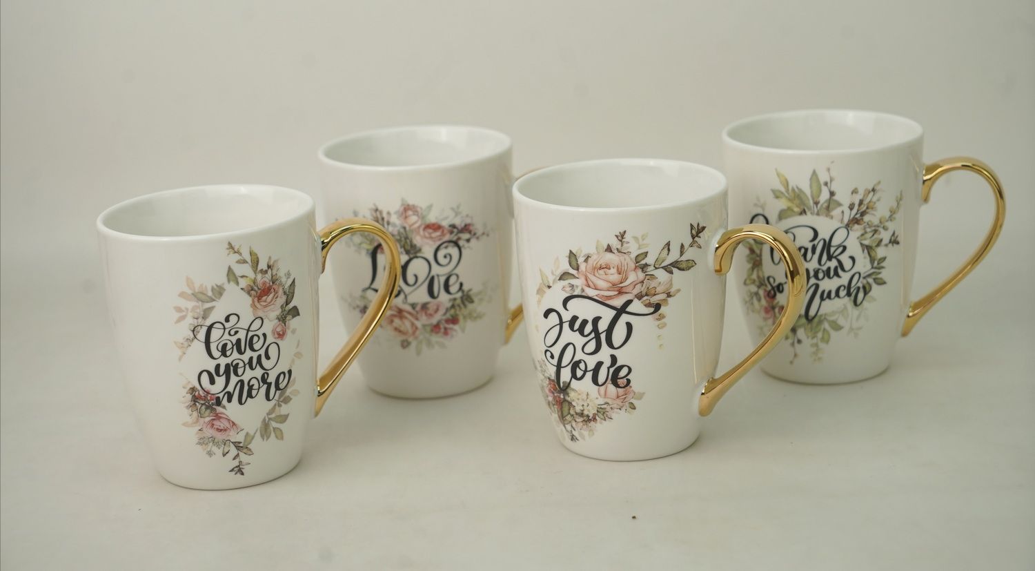New Bone China Mug Set Valentines Day Gift Mug Set