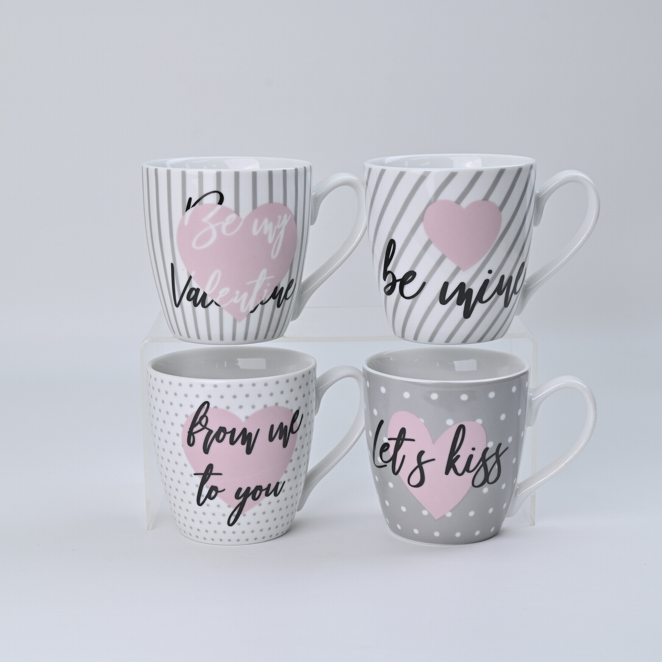 Porcelain XXL Mug with Love Word Design Valentine Gift Mug