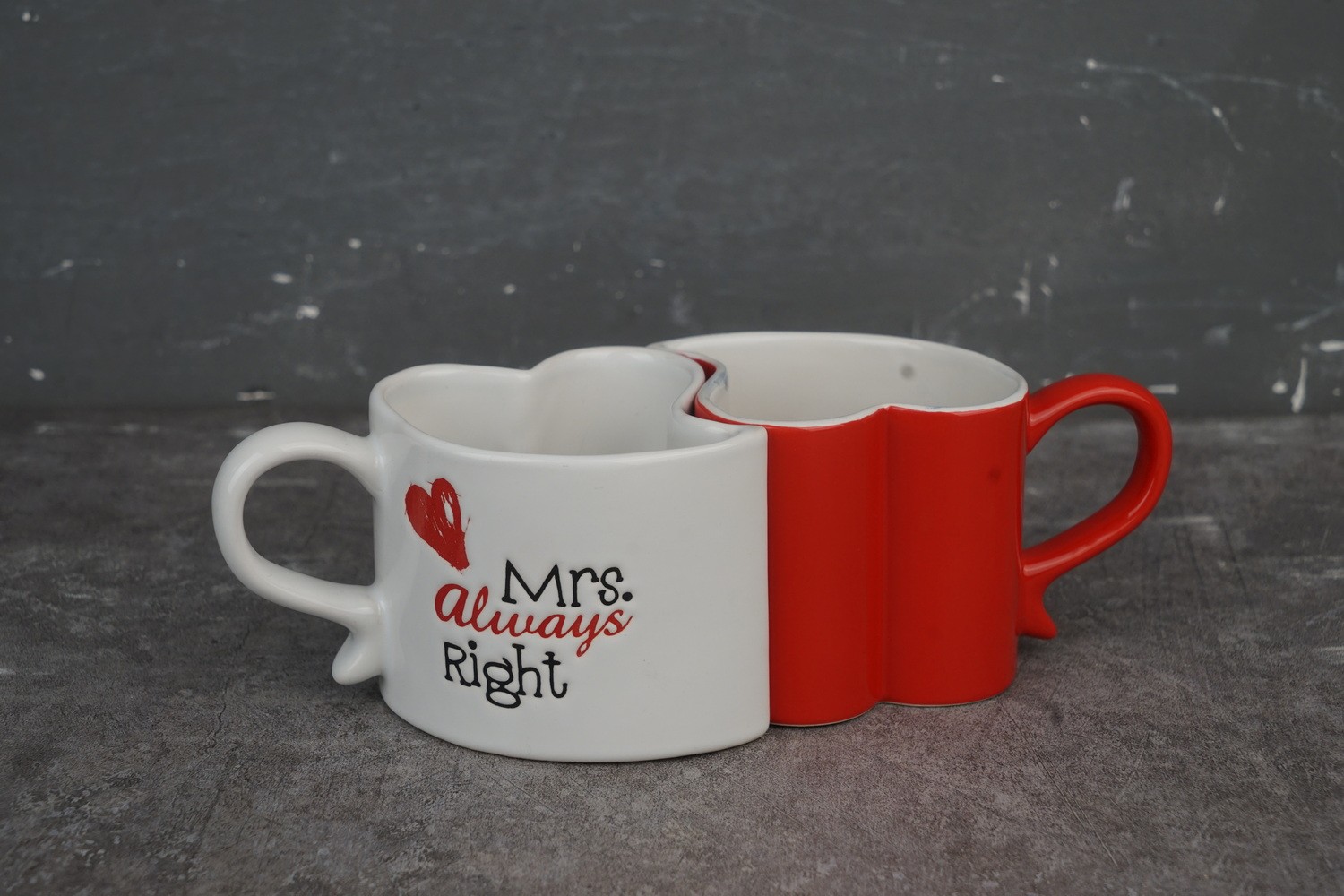 Stoneware Love Mug Set Embossed Pattern K731