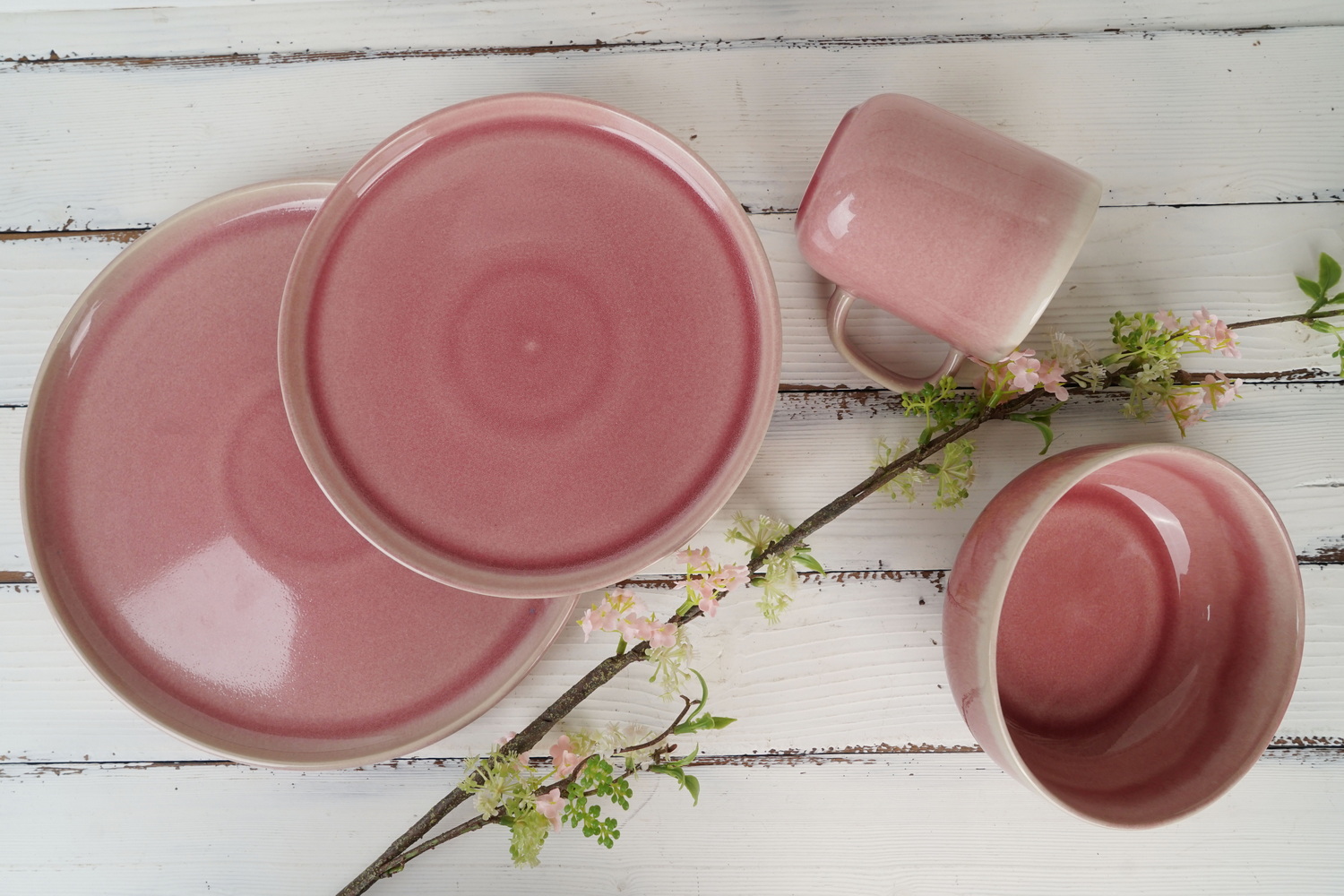 Stoneware Reactive Glaze Dinnerware Set European Popular LS059
