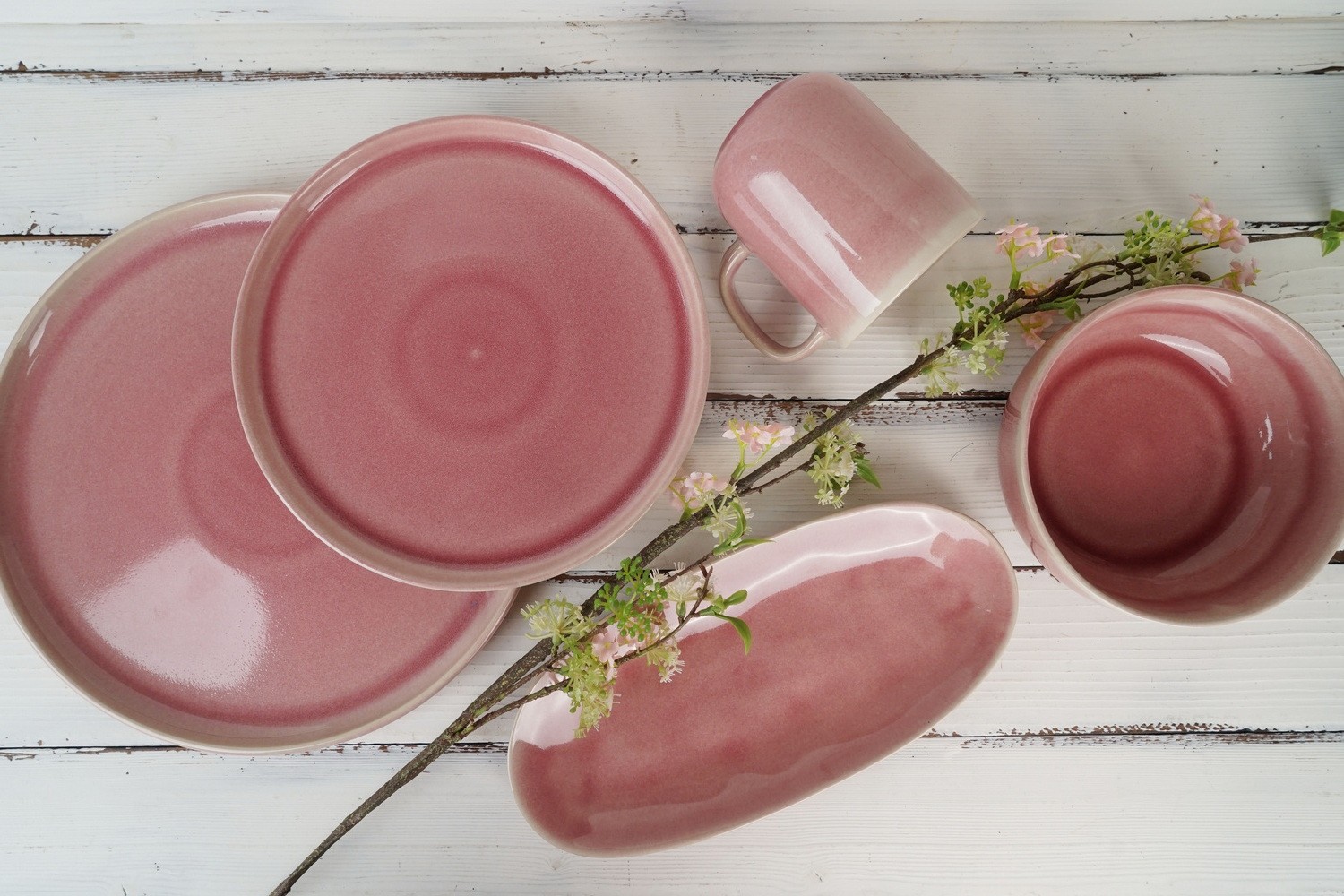 Stoneware Reactive Glaze Dinnerware Set European Popular LS059