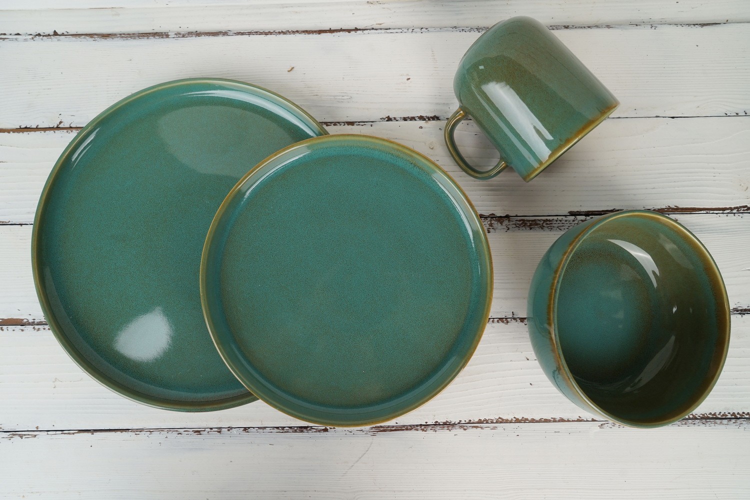 Stoneware Reactive Glaze Dinnerware Set European Popular LS059