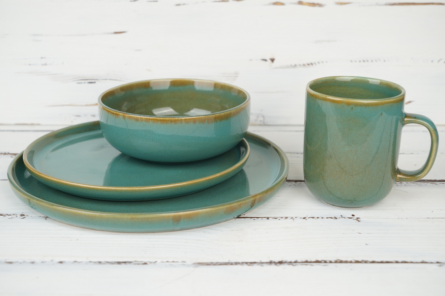 Stoneware Reactive Glaze Dinnerware Set European Popular LS059
