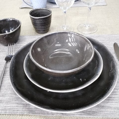 Stoneware Reactive Pinhole Glaze Grey Color HZ0019