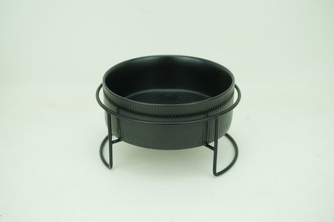 1x New Bone China 650ml Pet Bowl with Iron Hanger PE9086