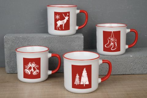 New Bone China Mug with XMAS Design B3369
