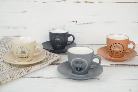 New Bone China Espresso Cup & Saucer RX0337