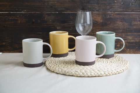 Stoneware Coffee Mug Set Straight Shape