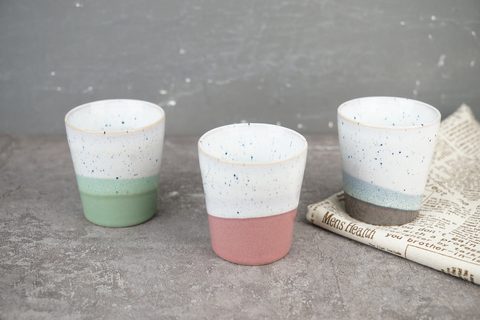 Stoneware Mug Without Handle Reactive Glaze BH767