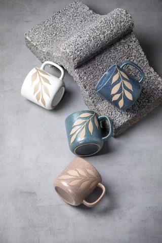 Stoneware Coffee Tea Mug Set QX