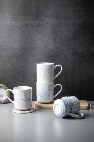 Stoneware Coffee Tea Mug Set QX
