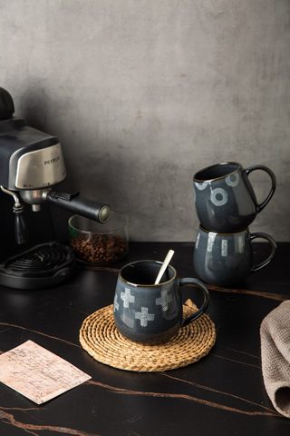 Stoneware Coffee Tea Mug Set YX