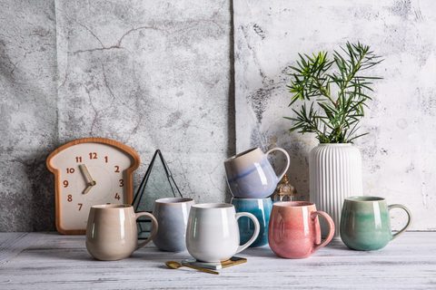 Stoneware Belly Shape Coffee Tea Mug Set YX