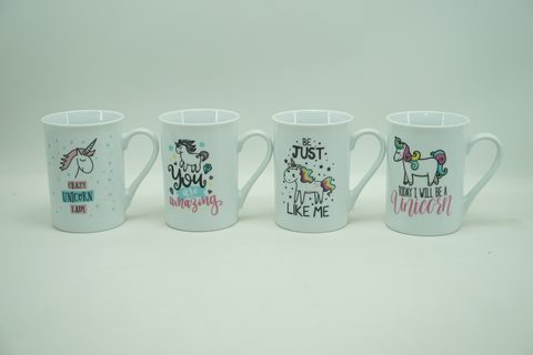 Porcelain Mug with Unicorn Design
