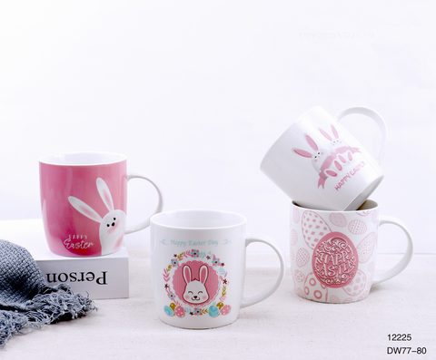 New Bone China Coffee Mug Set with Easter Design TX