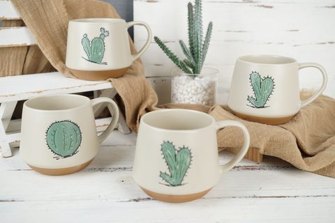 New Bone China Mug with CACTUS Design TX047