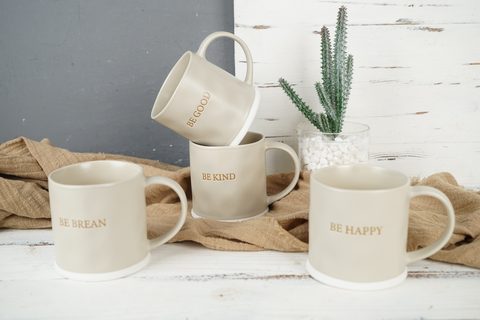 New Bone China Mug with TEXT TX046