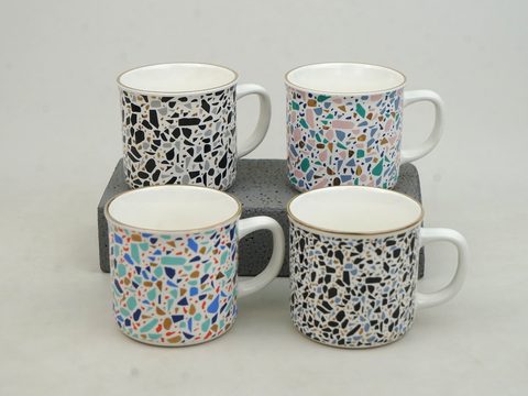 New Bone China Mug with Mosaic Style